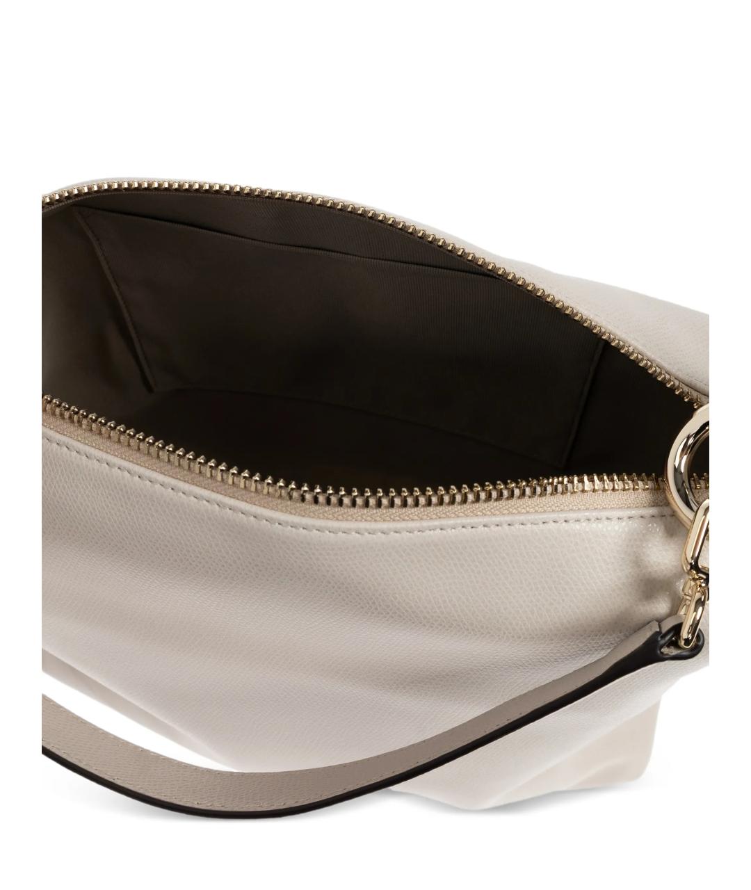 FURLA Бежевая кожаная сумка через плечо, фото 4