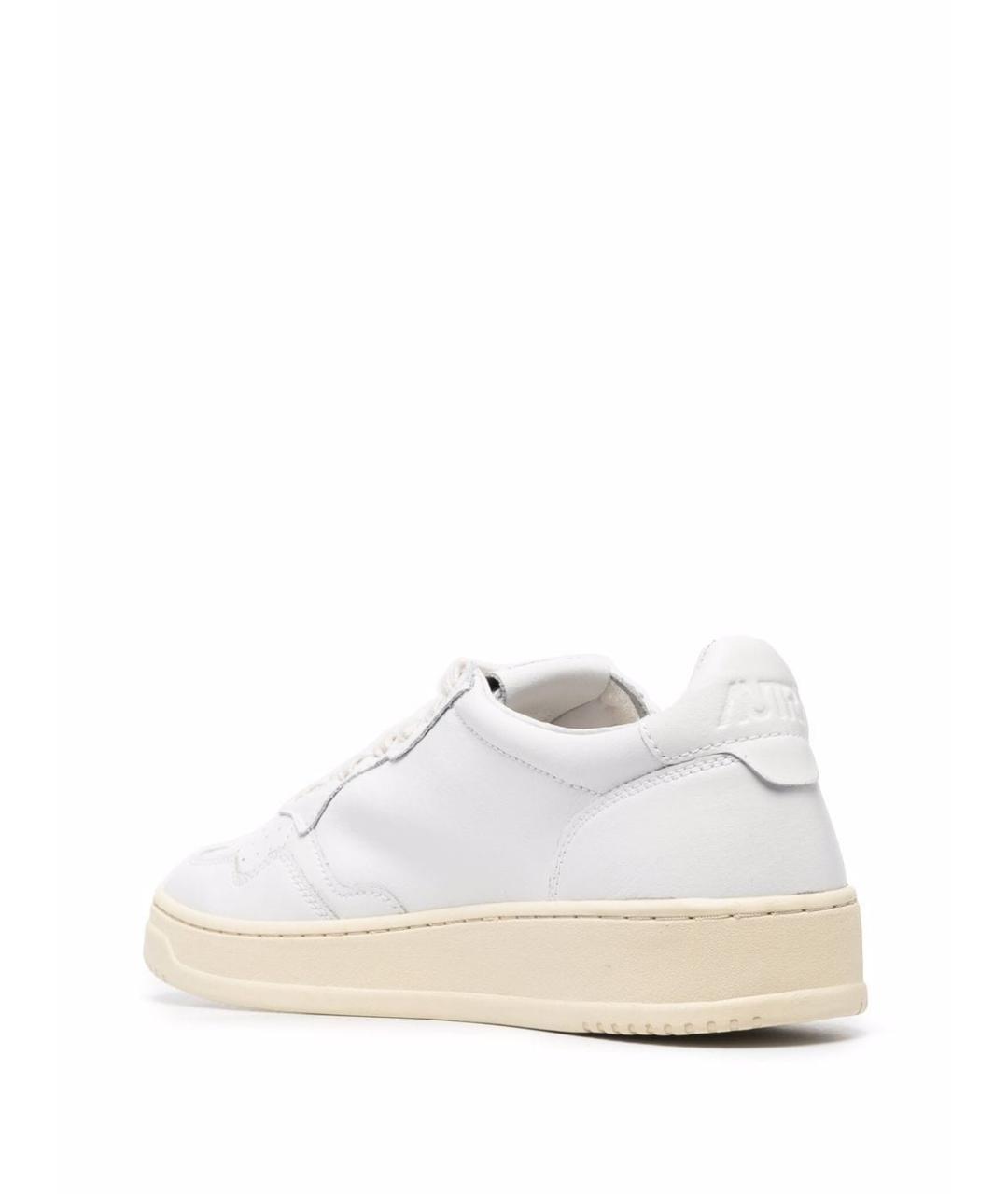 AUTRY Белые кожаные низкие кроссовки / кеды, фото 3