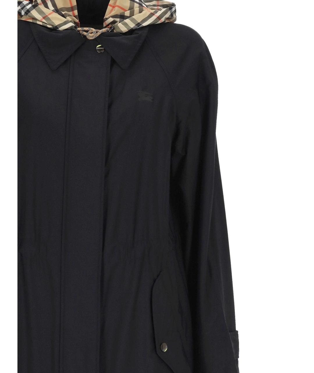 BURBERRY Черный полиамидовый тренч/плащ, фото 2