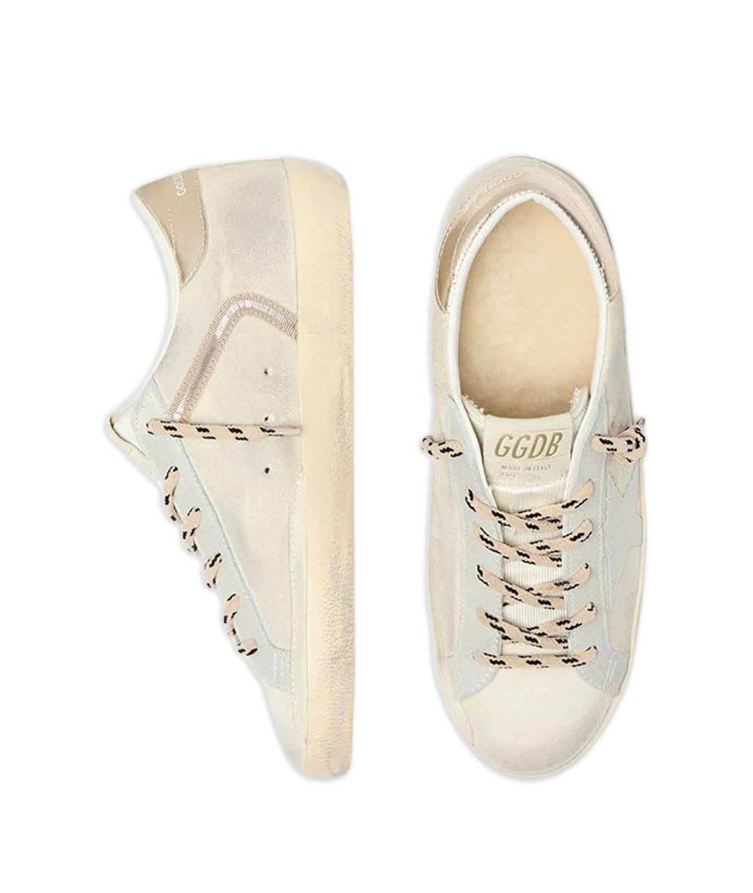 GOLDEN GOOSE DELUXE BRAND Бежевые кожаные кеды, фото 3