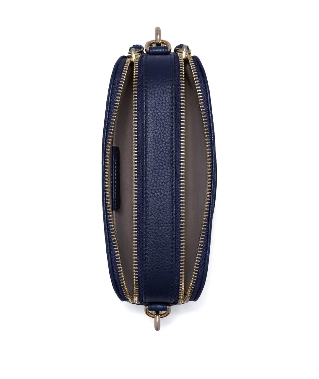 TORY BURCH Темно-синяя кожаная сумка через плечо, фото 4