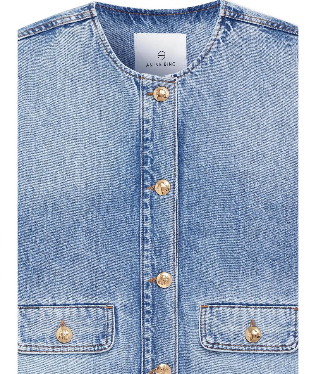 ANINE BING Синяя хлопковая куртка, фото 2