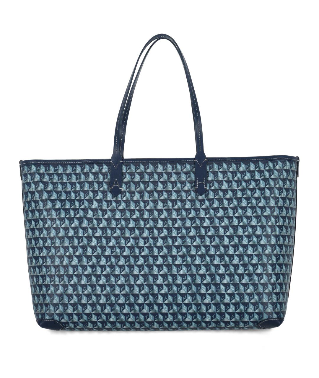 ANYA HINDMARCH Синяя кожаная сумка тоут, фото 3