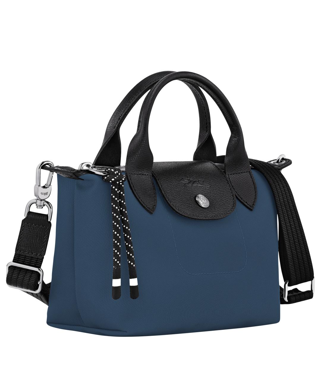 LONGCHAMP Синяя тканевая сумка тоут, фото 2