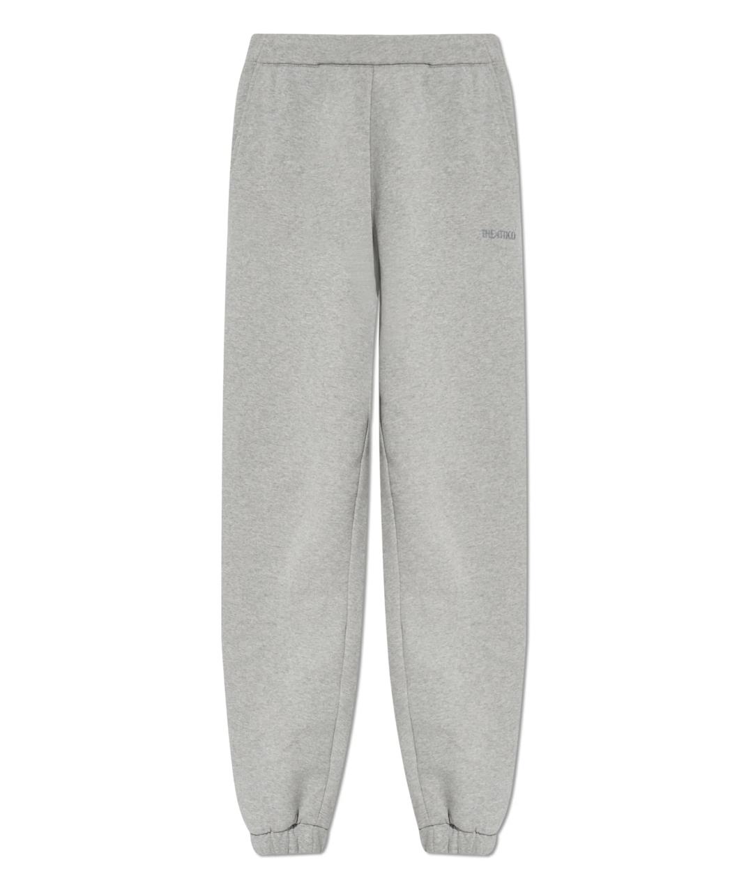 THE ATTICO Серые хлопковые спортивные брюки и шорты, фото 1