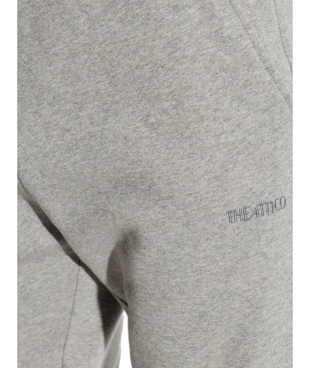 THE ATTICO Серые хлопковые спортивные брюки и шорты, фото 2