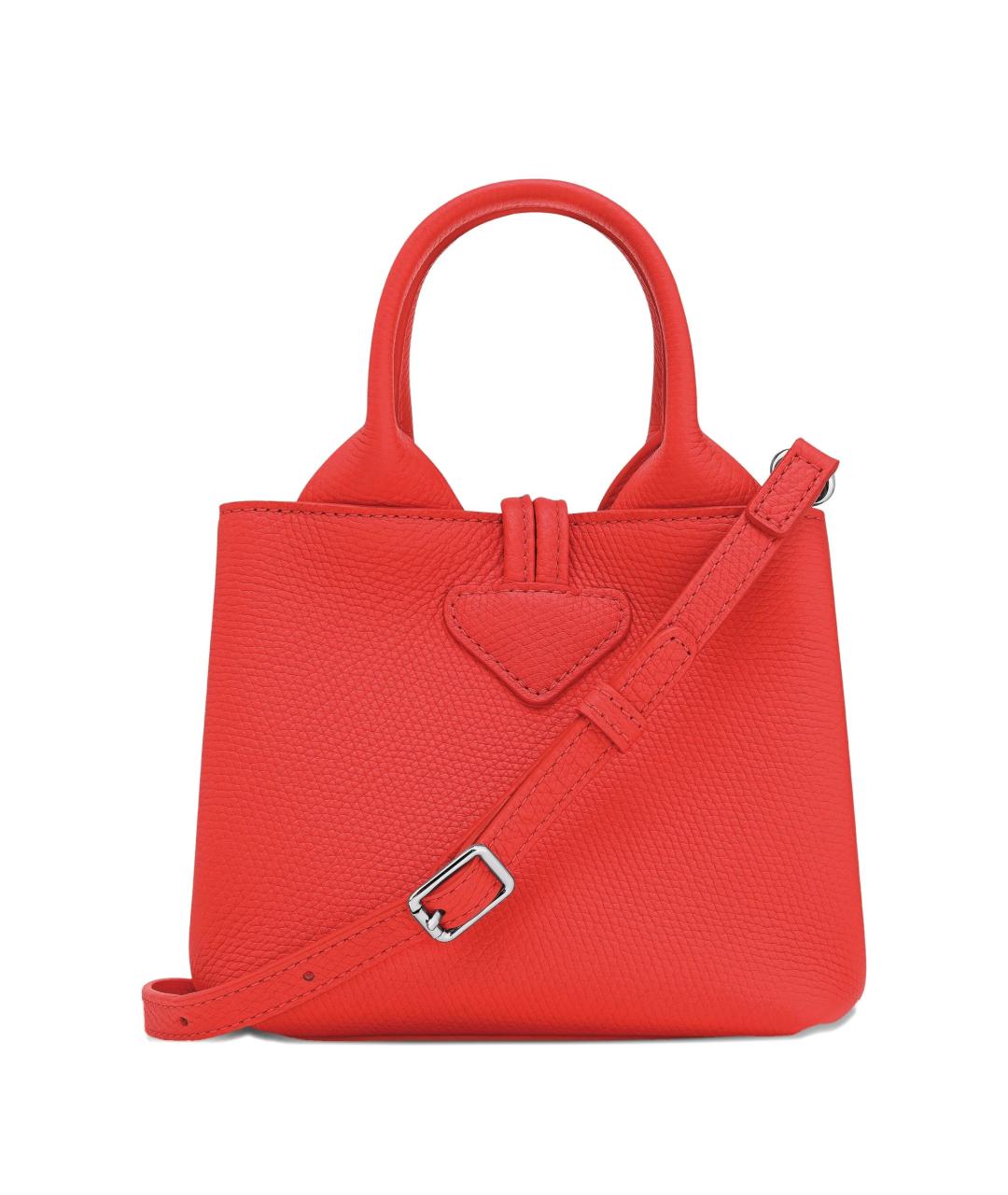 LONGCHAMP Красная кожаная сумка тоут, фото 4