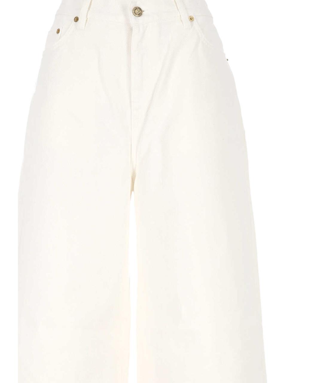 GOLDEN GOOSE DELUXE BRAND Белые хлопковые прямые джинсы, фото 2