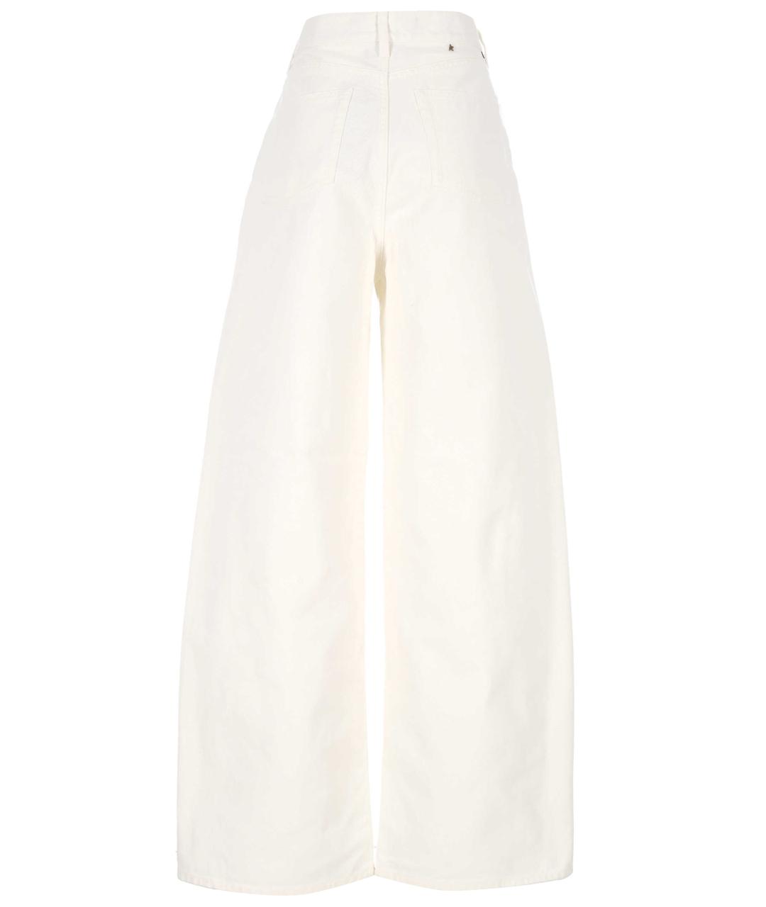 GOLDEN GOOSE DELUXE BRAND Белые хлопковые прямые джинсы, фото 3