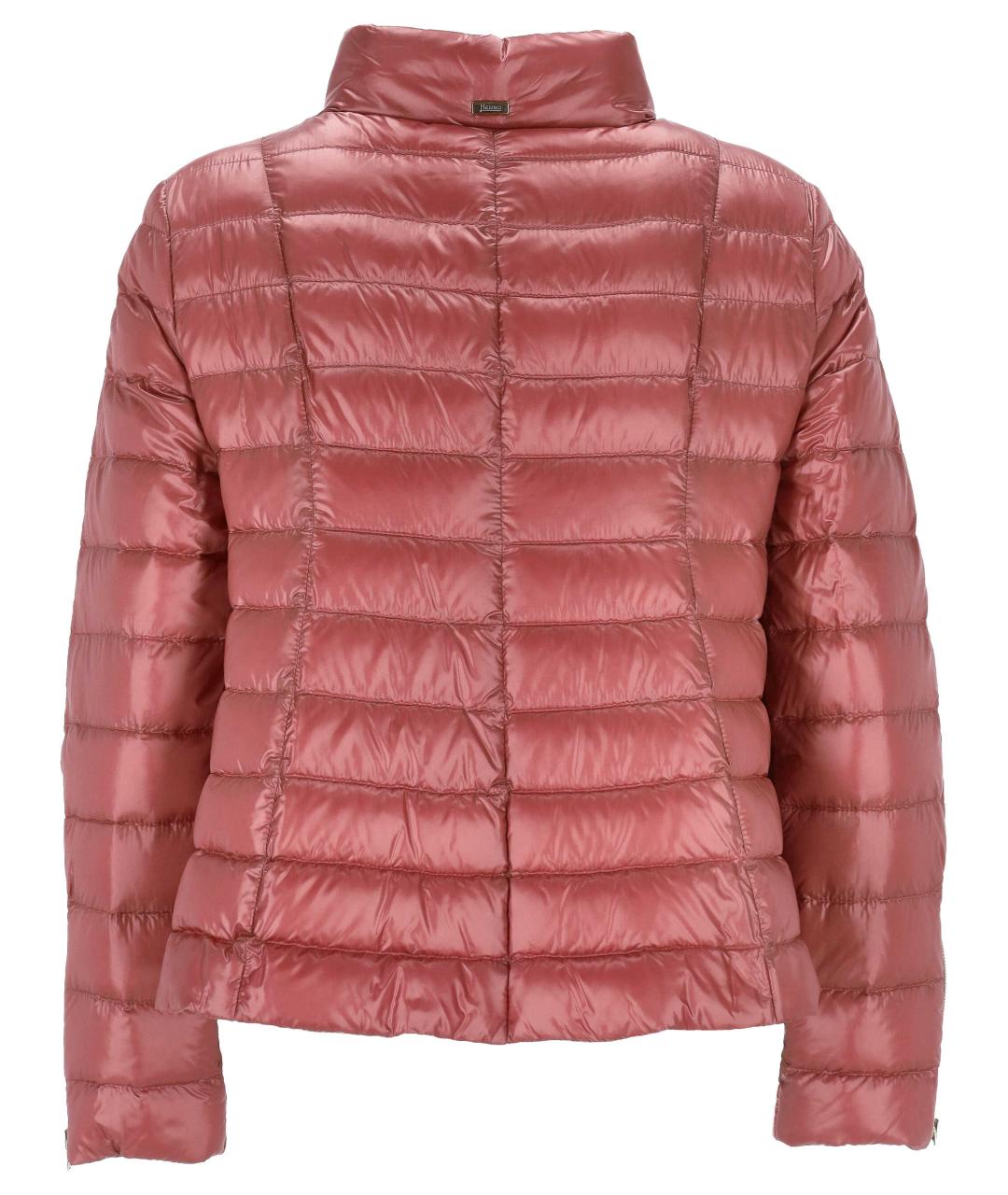HERNO Розовый полиамидовый пуховик, фото 3
