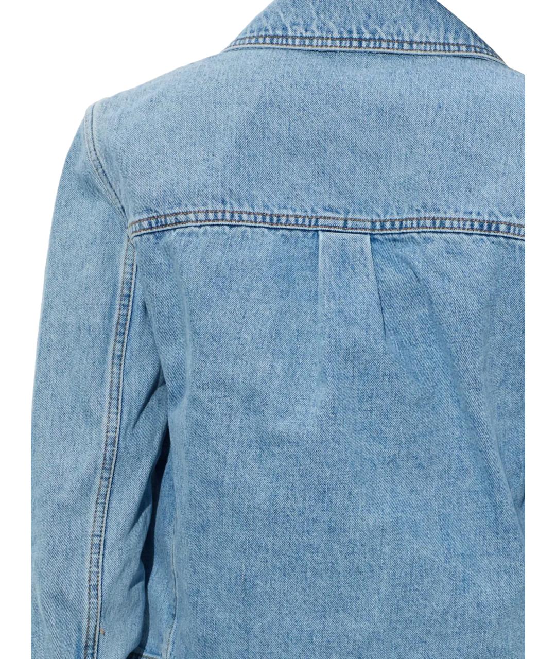 BALMAIN Голубая хлопковая куртка, фото 3