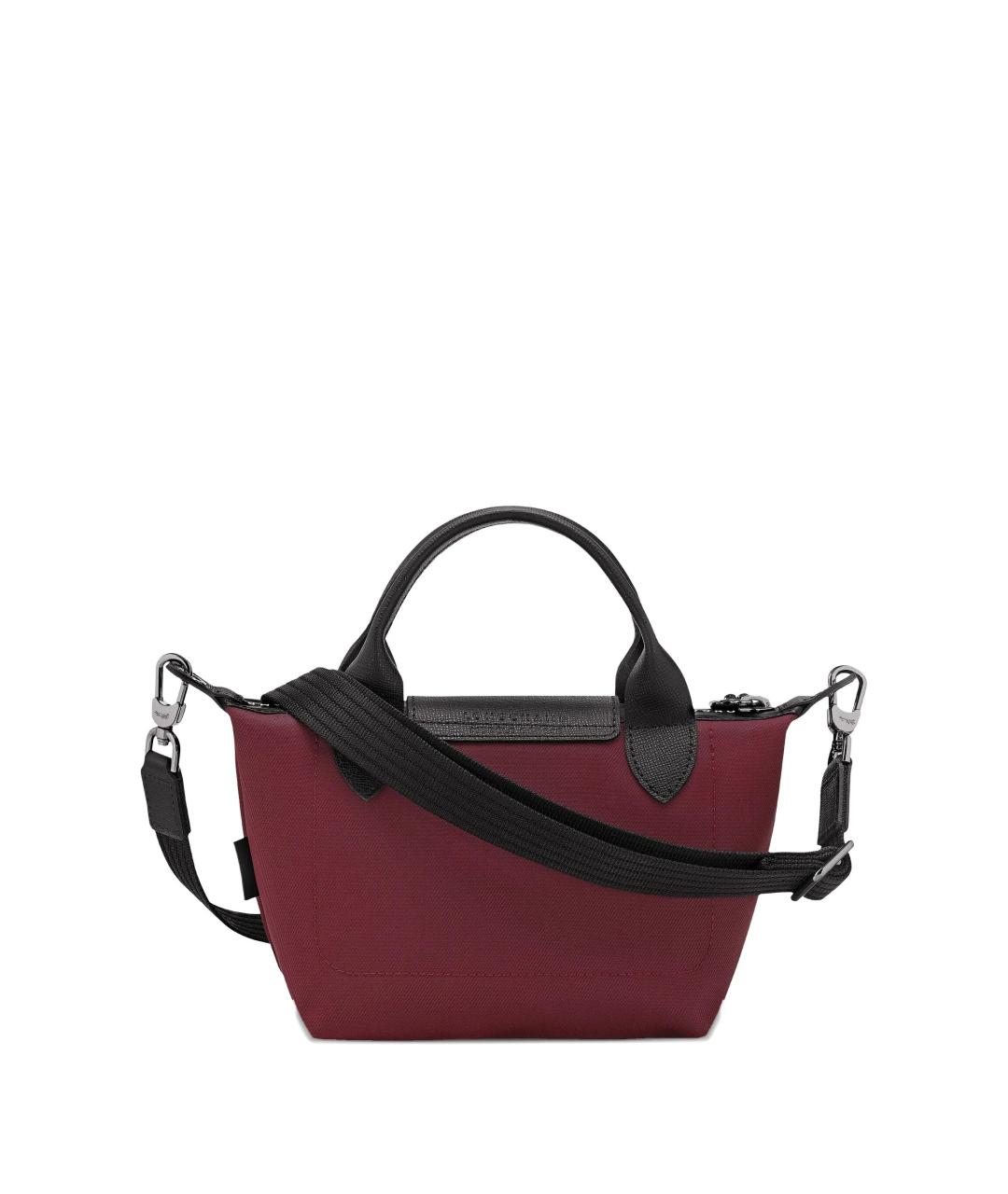 LONGCHAMP Бордовая тканевая сумка тоут, фото 3