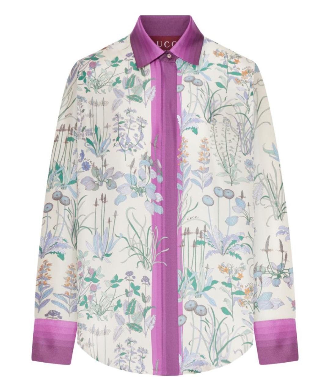 GUCCI Мульти шелковая рубашка, фото 1