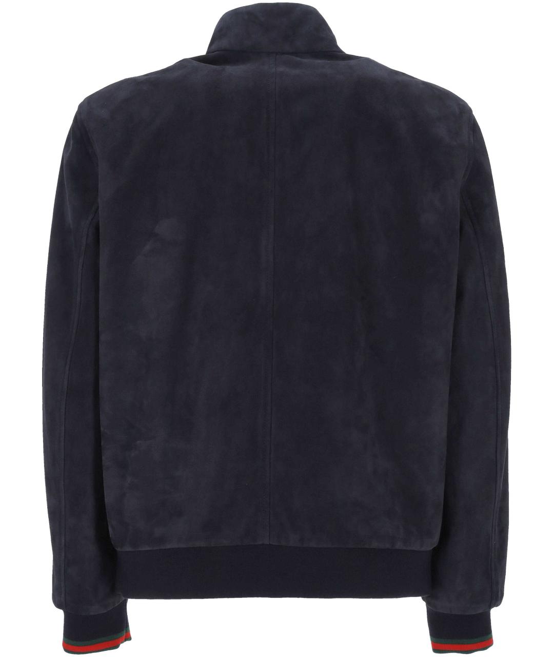 GUCCI Темно-синяя замшевая куртка, фото 3