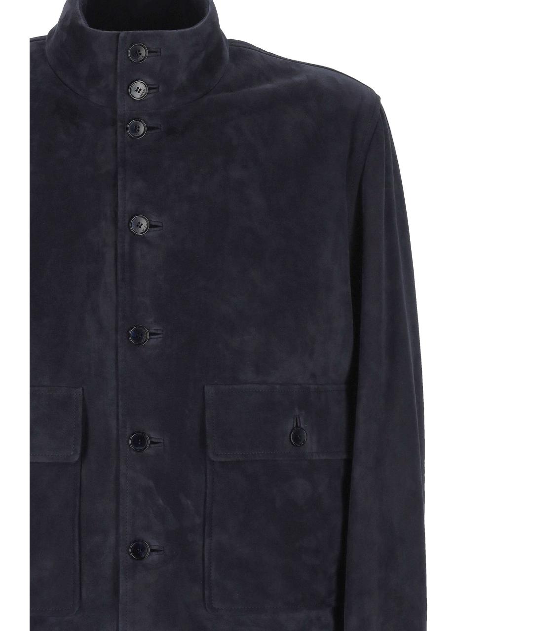 GUCCI Темно-синяя замшевая куртка, фото 2