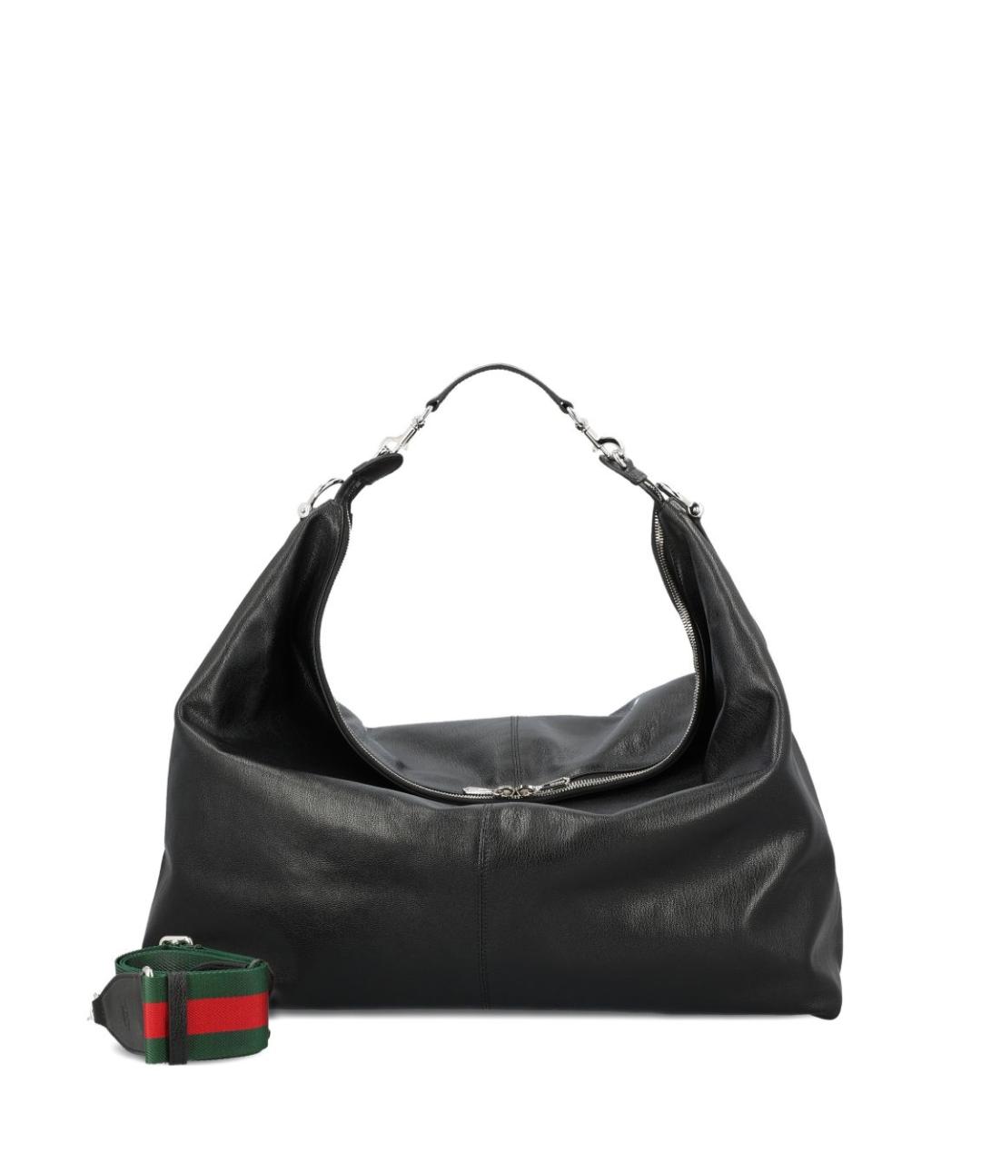 GUCCI Черная кожаная сумка на плечо, фото 1