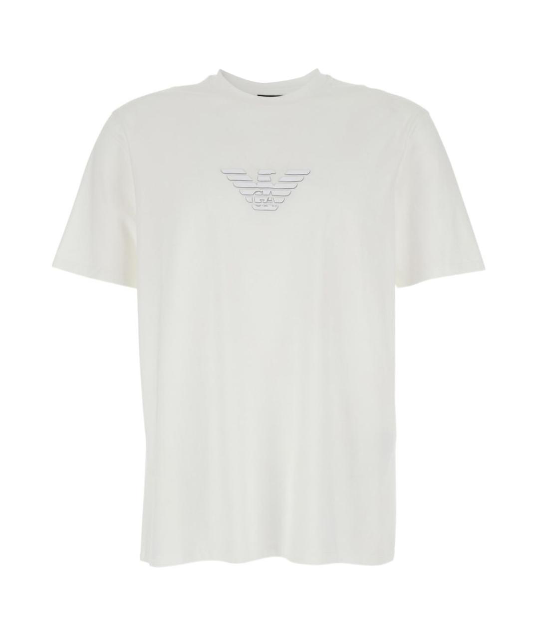 EMPORIO ARMANI Белая хлопковая футболка, фото 1