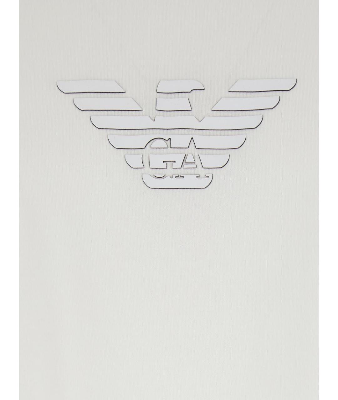 EMPORIO ARMANI Белая хлопковая футболка, фото 2