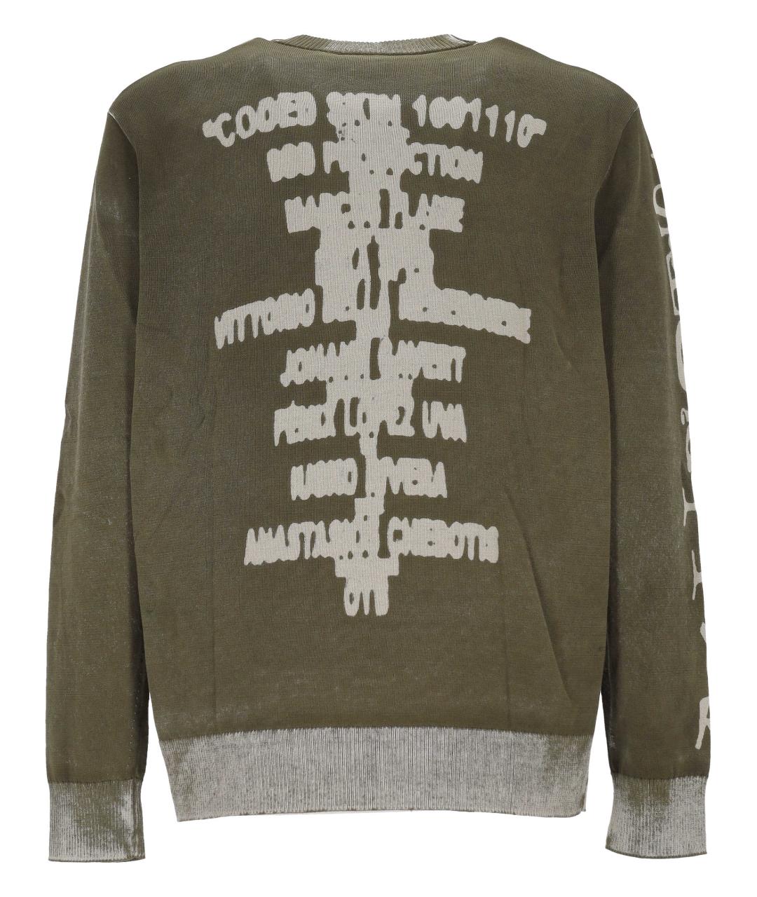 DIESEL Хаки хлопковый джемпер / свитер, фото 3