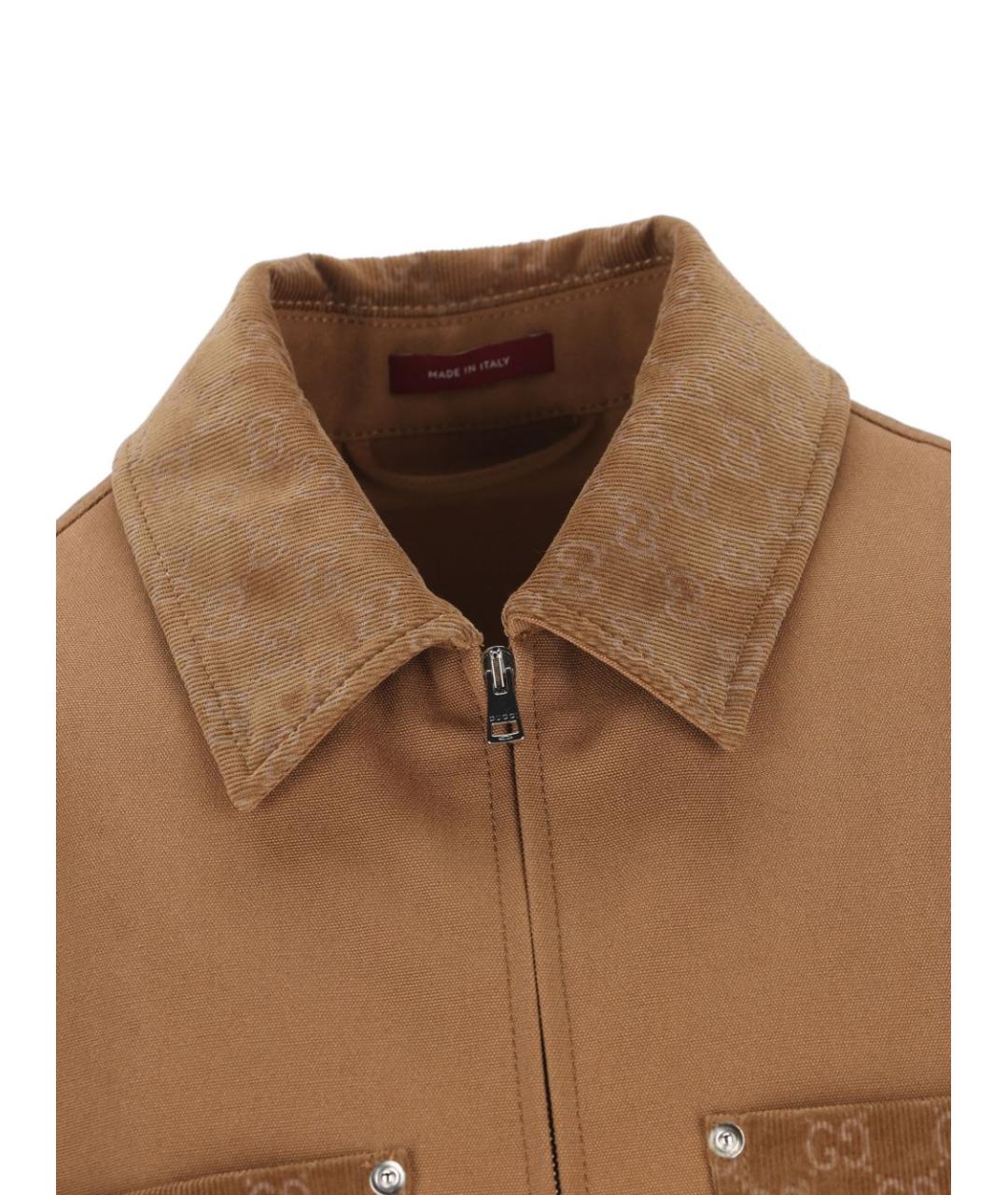 GUCCI Бежевая хлопковая куртка, фото 2