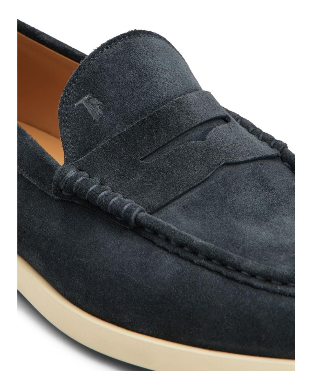 TOD'S Синие замшевые лоферы, фото 4