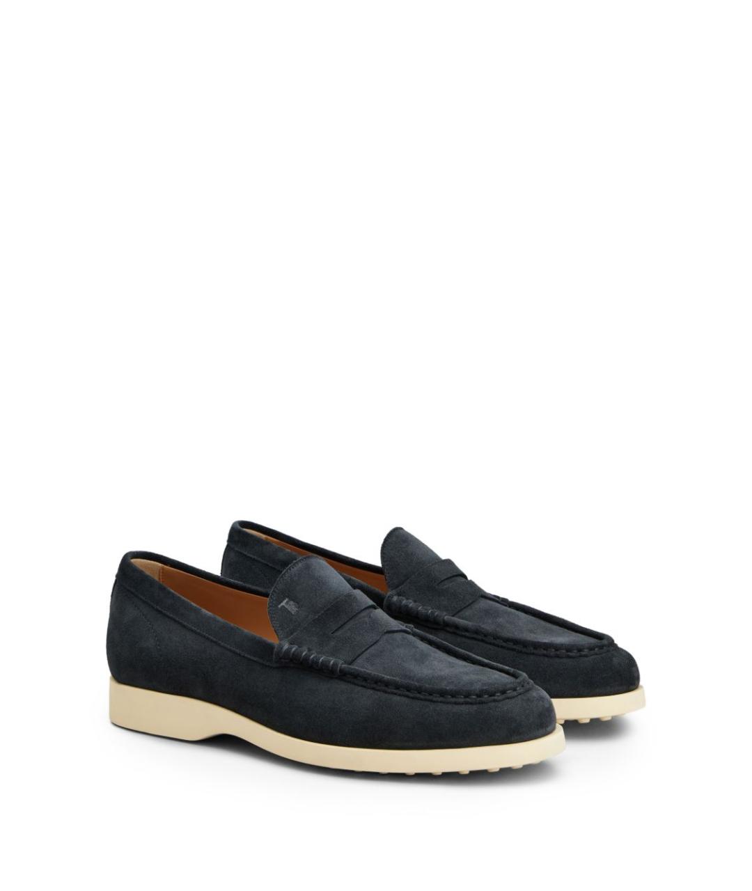 TOD'S Синие замшевые лоферы, фото 2
