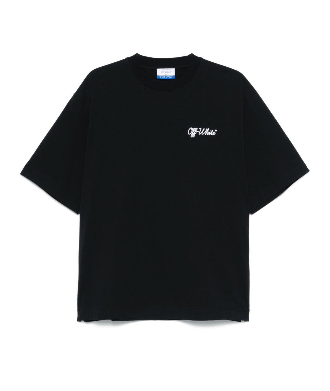 OFF-WHITE Черная хлопковая футболка, фото 1