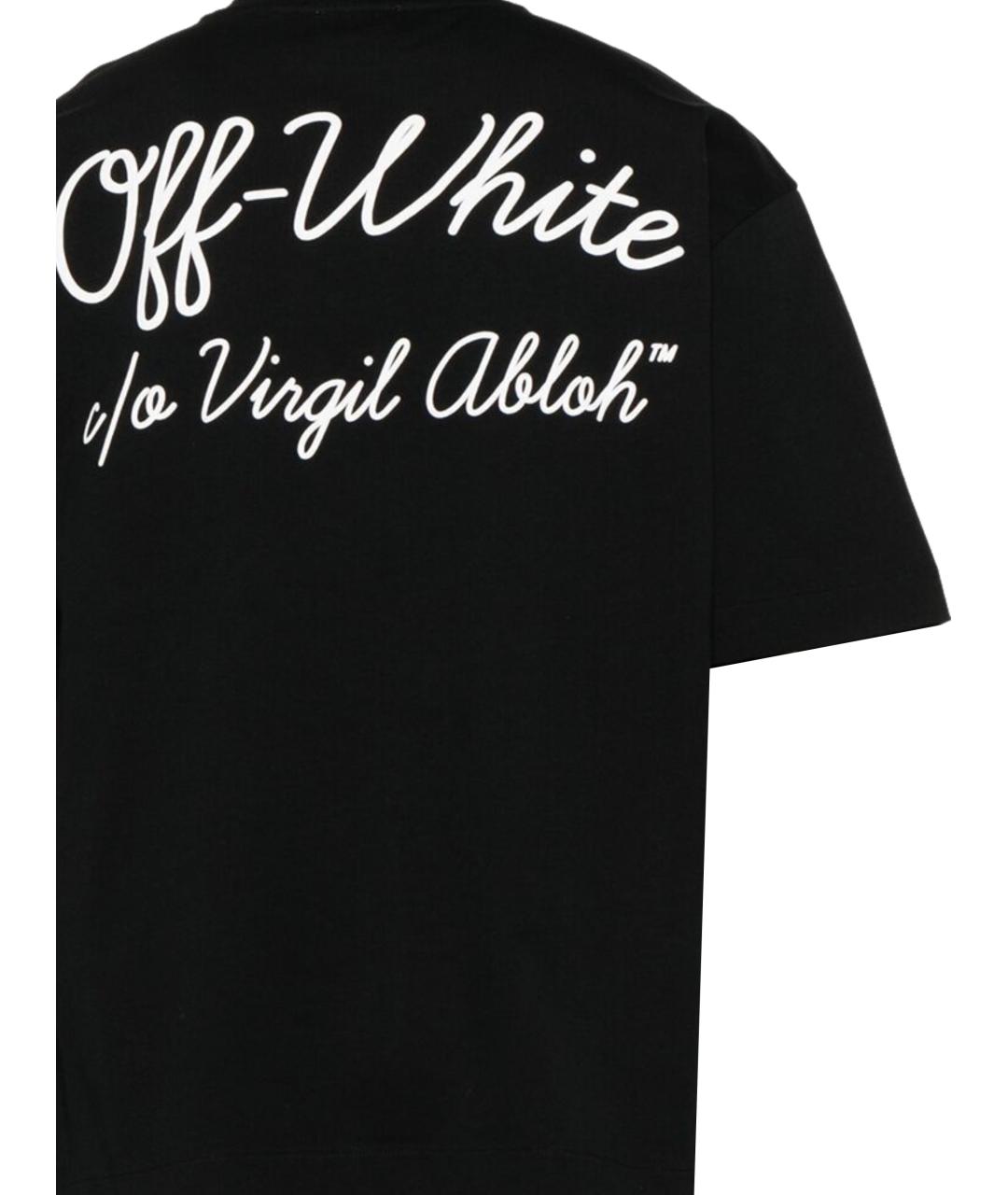OFF-WHITE Черная хлопковая футболка, фото 3
