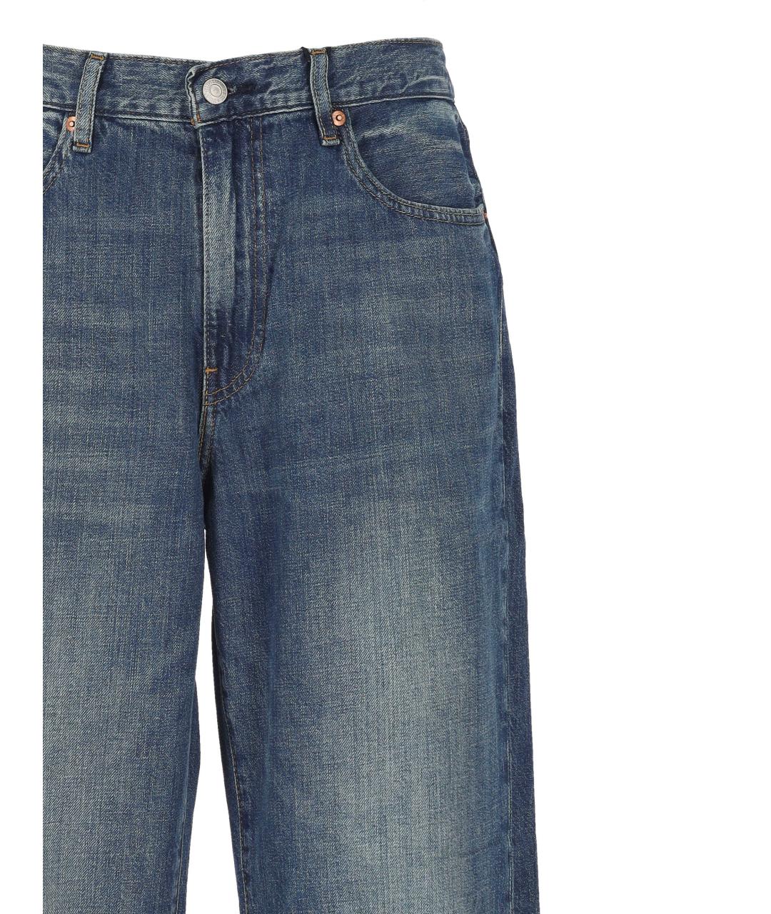 LEVI'S Синие хлопковые прямые джинсы, фото 2