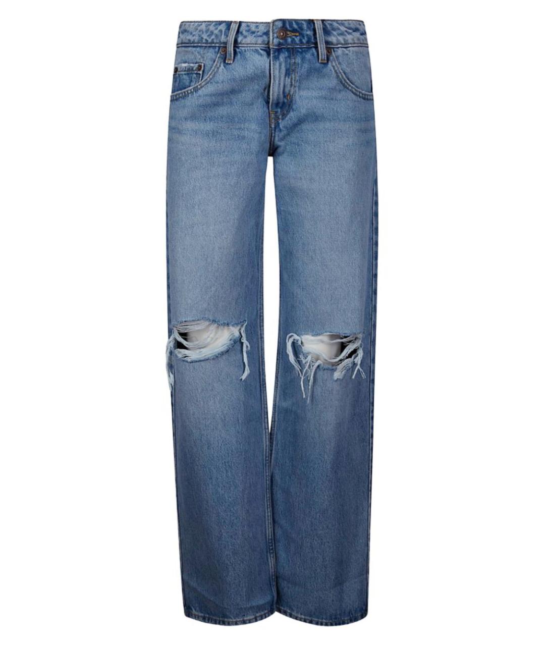 LEVI'S Синие хлопковые прямые джинсы, фото 1