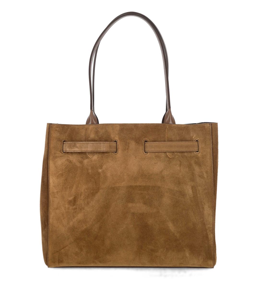 TOM FORD Коричневая замшевая сумка тоут, фото 3