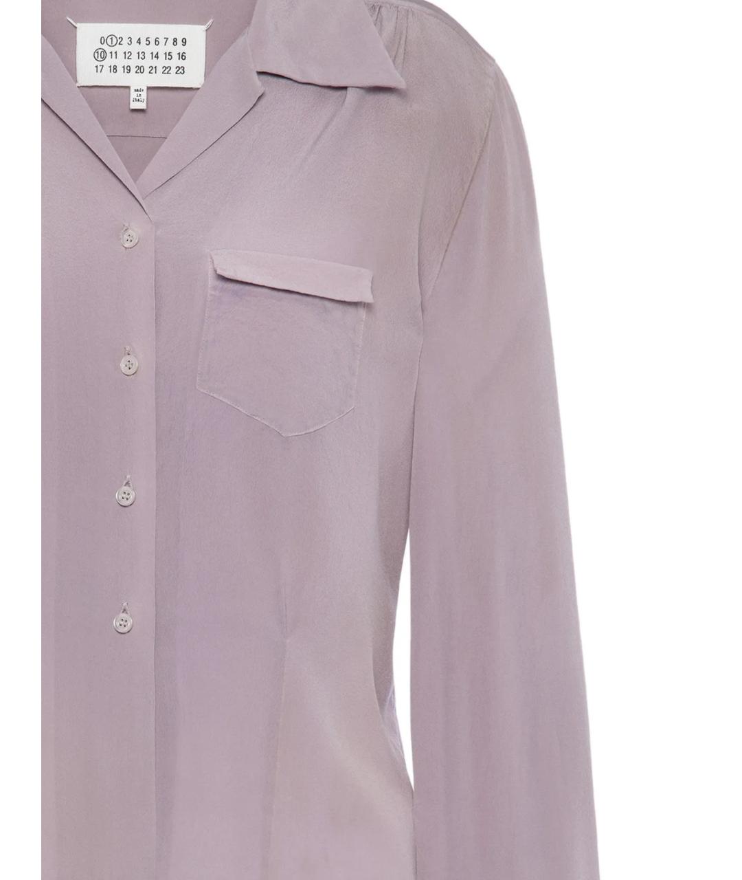 MAISON MARGIELA Фиолетовая шелковая рубашка, фото 2