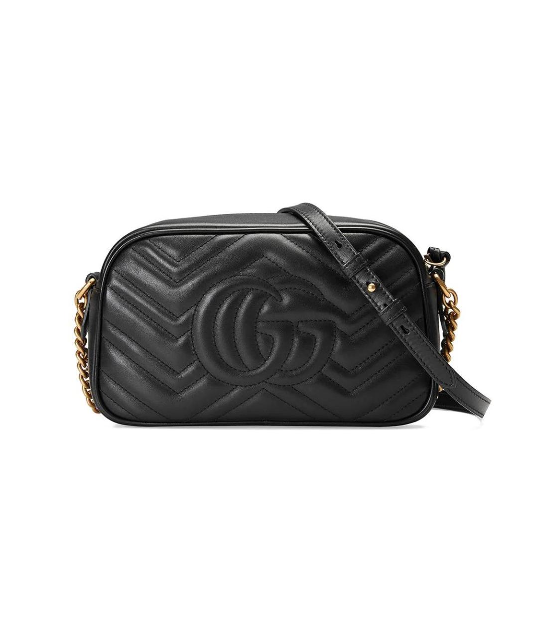 GUCCI Черная кожаная сумка через плечо, фото 3