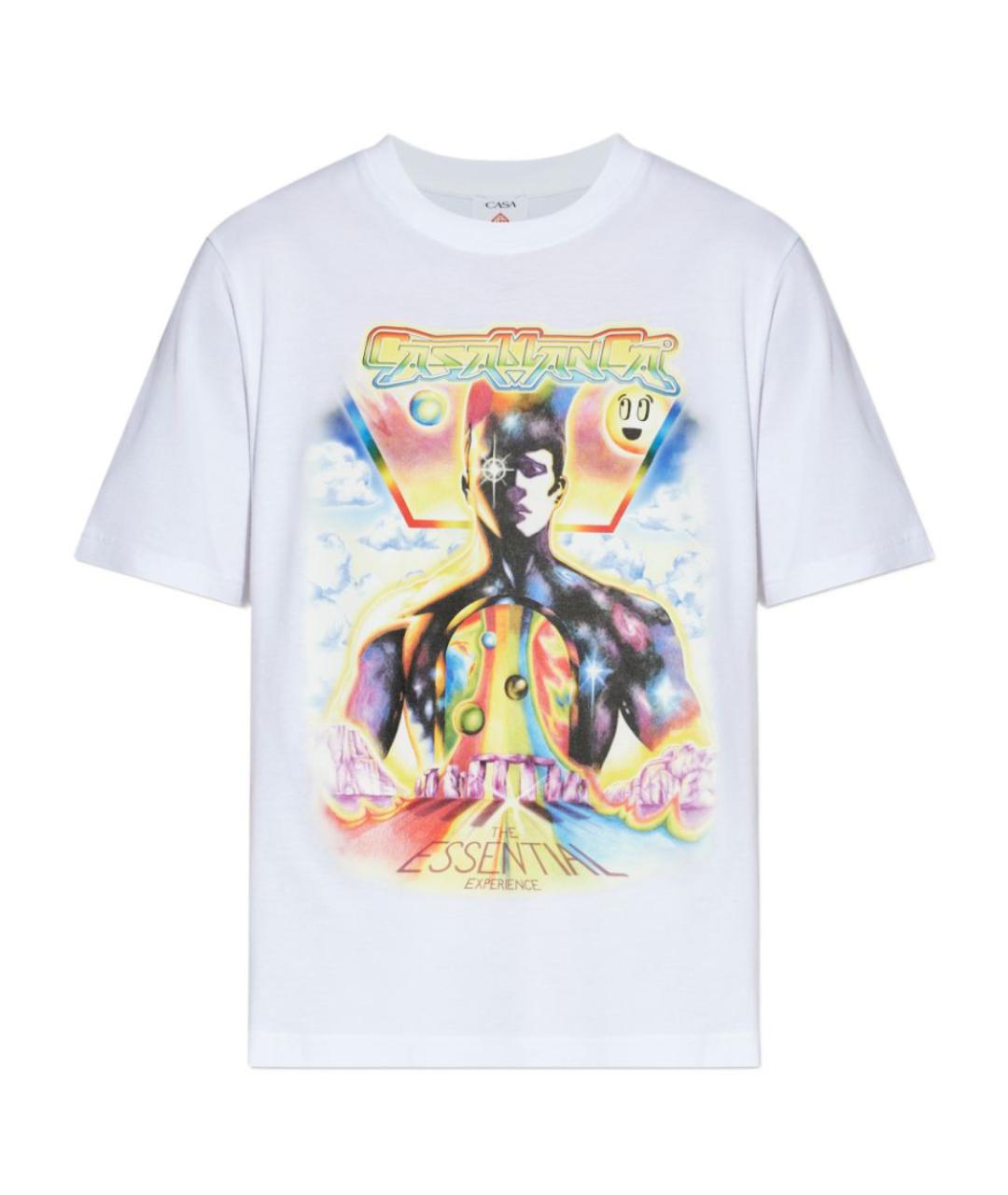 CASABLANCA Белая хлопковая футболка, фото 1