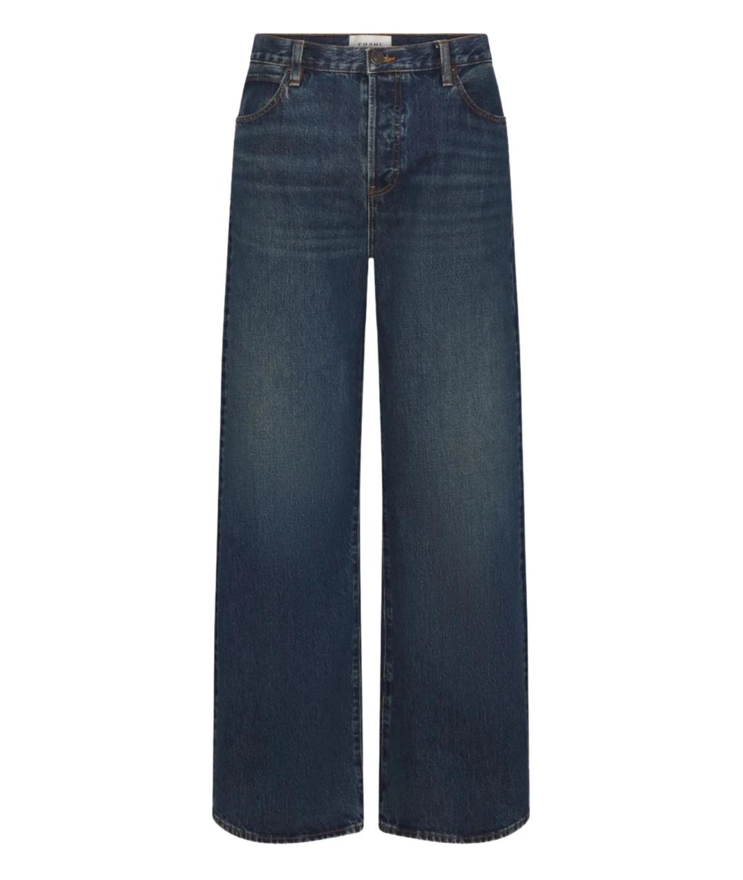FRAME Синие хлопковые прямые джинсы, фото 1