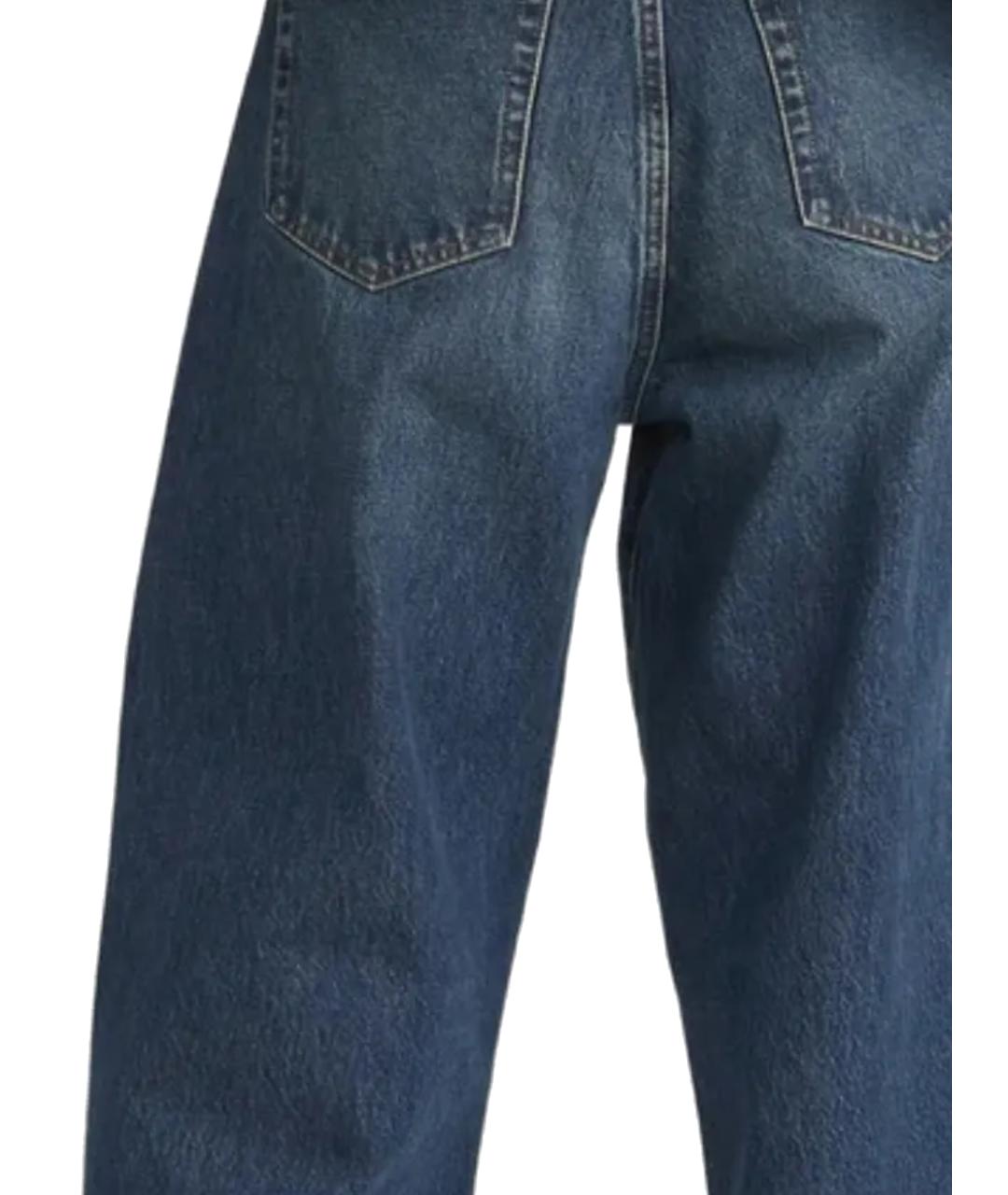 FRAME Синие хлопковые прямые джинсы, фото 3
