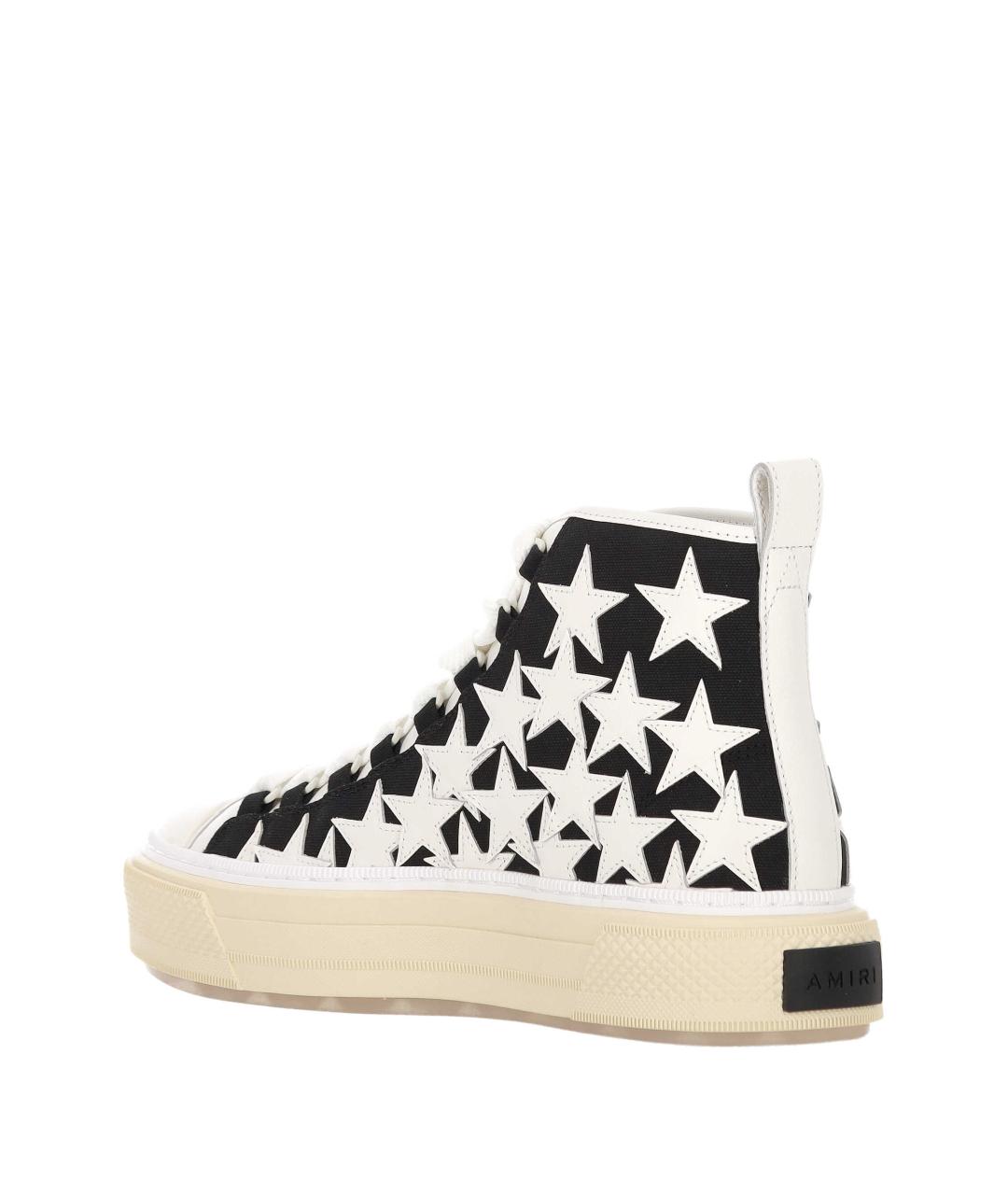 AMIRI Черные текстильные высокие кроссовки / кеды, фото 3
