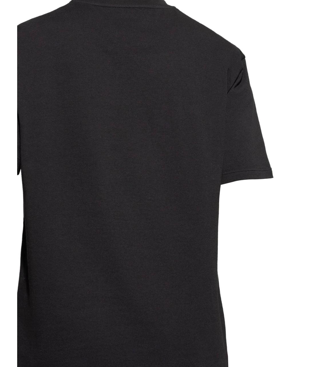 JIL SANDER Черная хлопковая футболка, фото 3