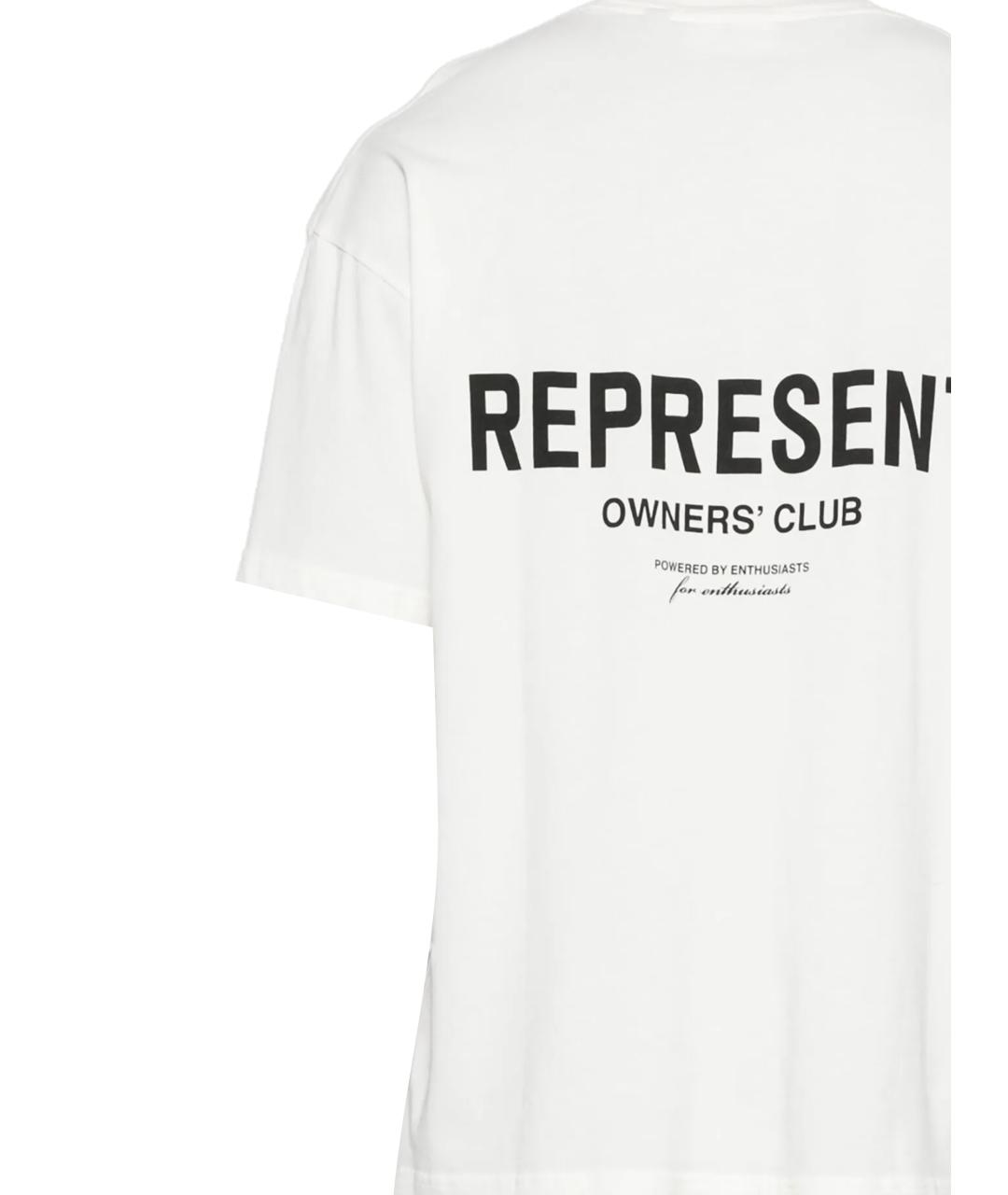 REPRESENT Белая хлопковая футболка, фото 3