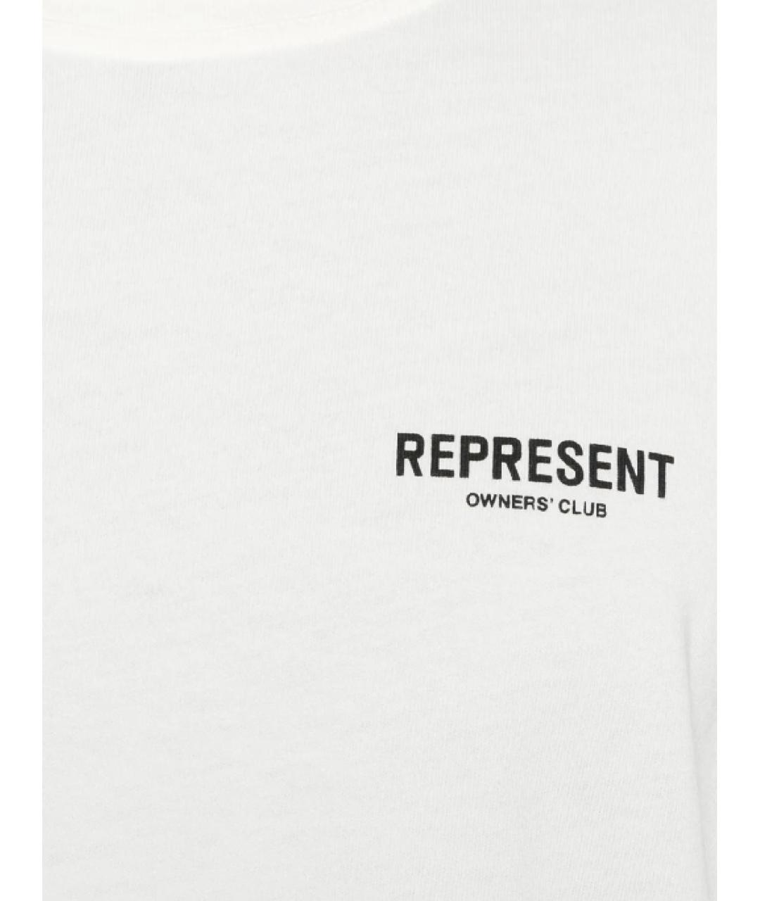 REPRESENT Белая хлопковая футболка, фото 2