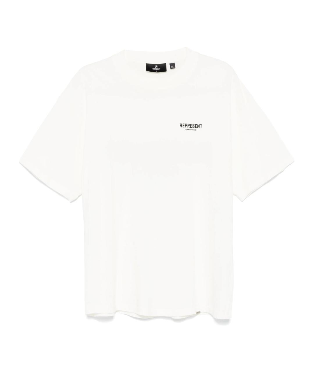 REPRESENT Белая хлопковая футболка, фото 1