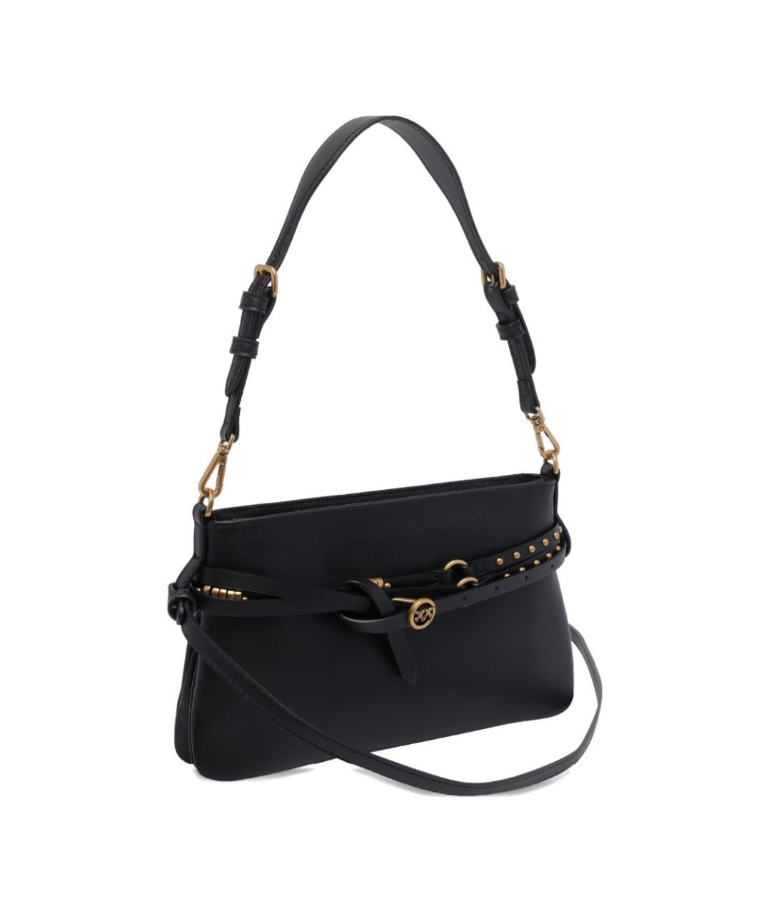 PINKO Черная кожаная сумка через плечо, фото 2