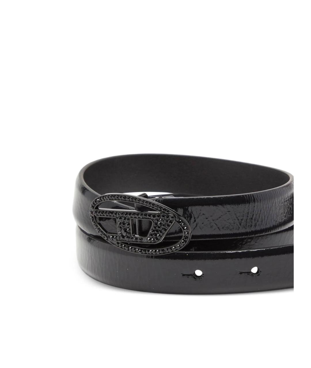 DIESEL Черный кожаный ремень, фото 3