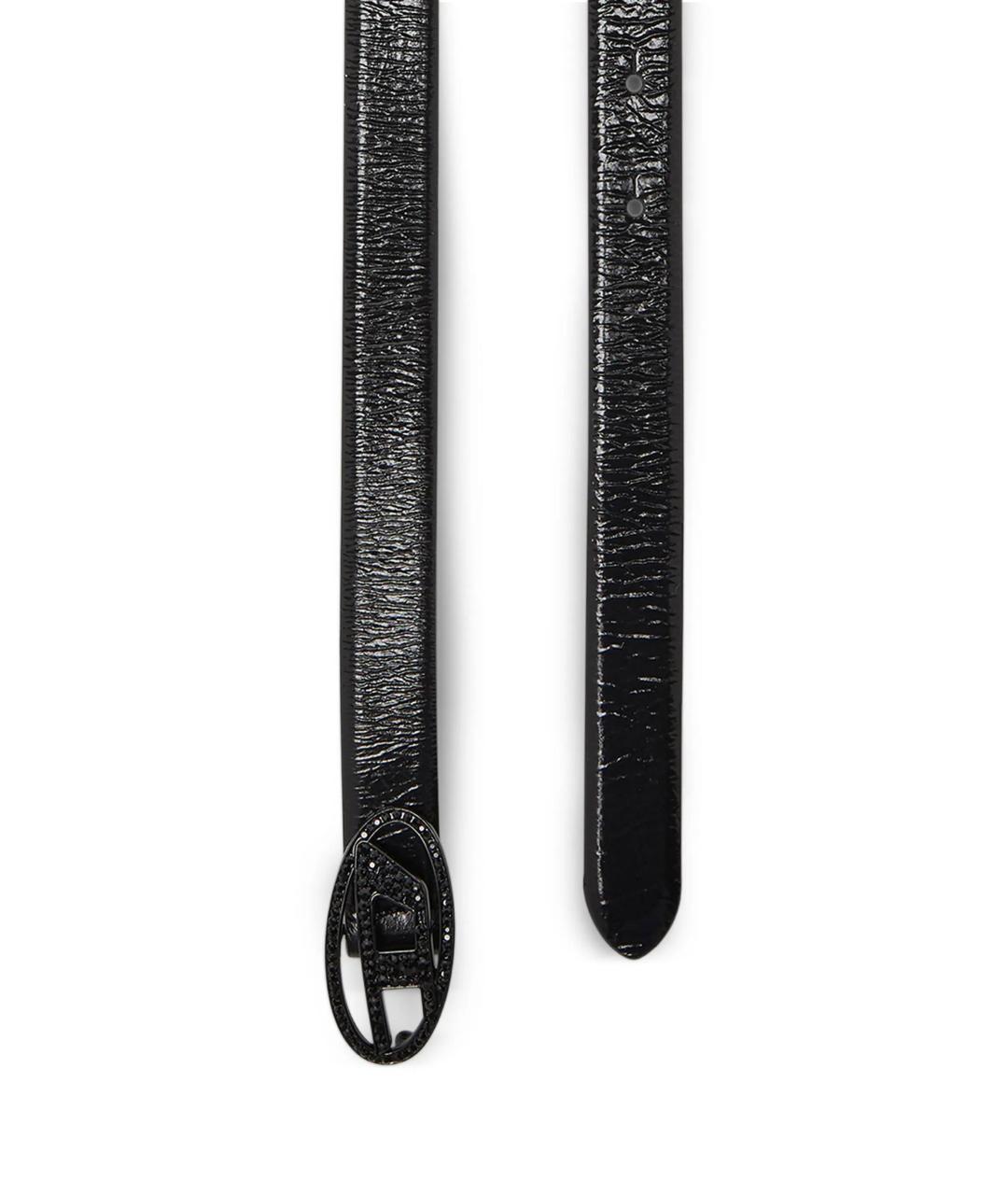 DIESEL Черный кожаный ремень, фото 2