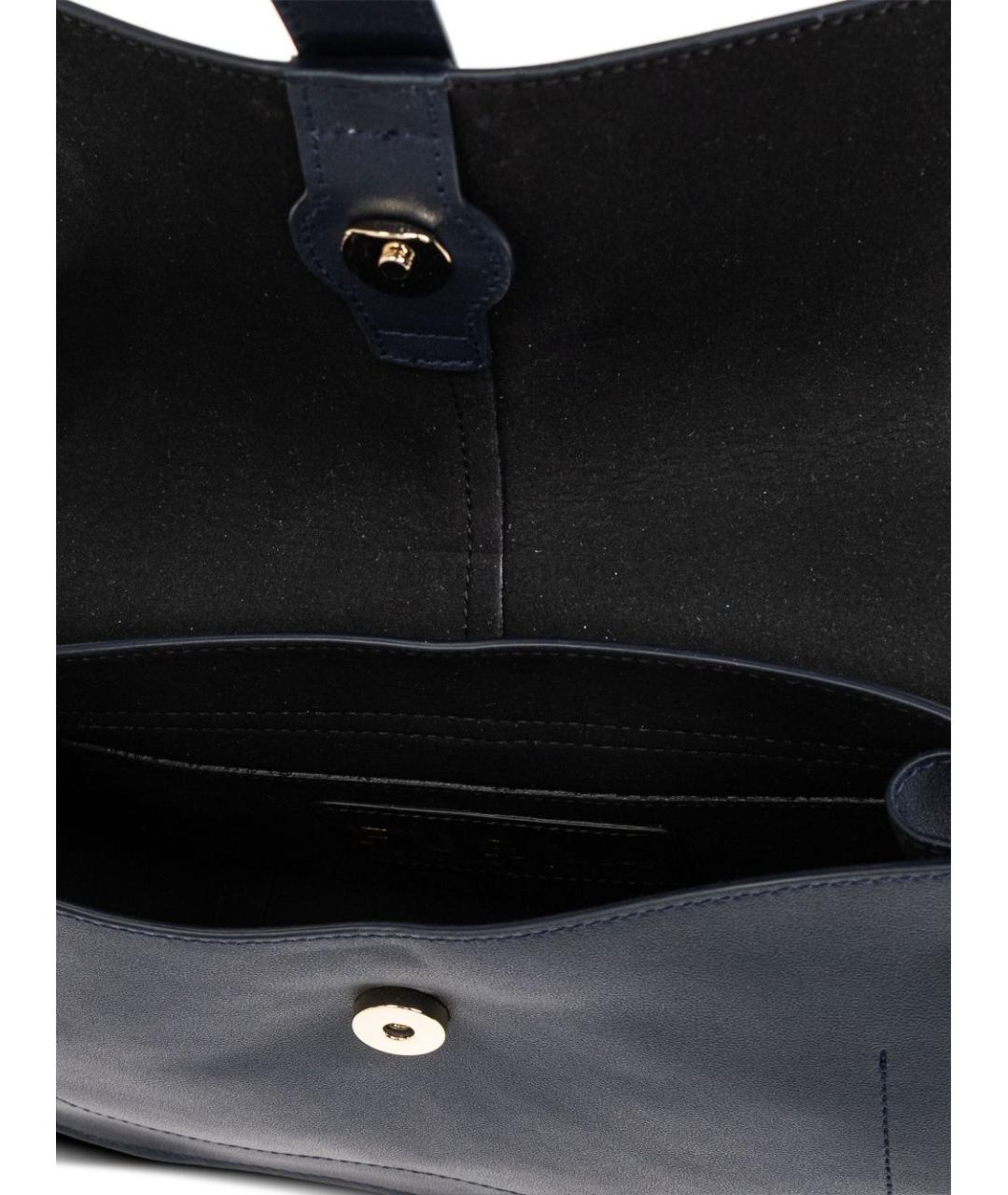 FURLA Синяя кожаная сумка с короткими ручками, фото 4