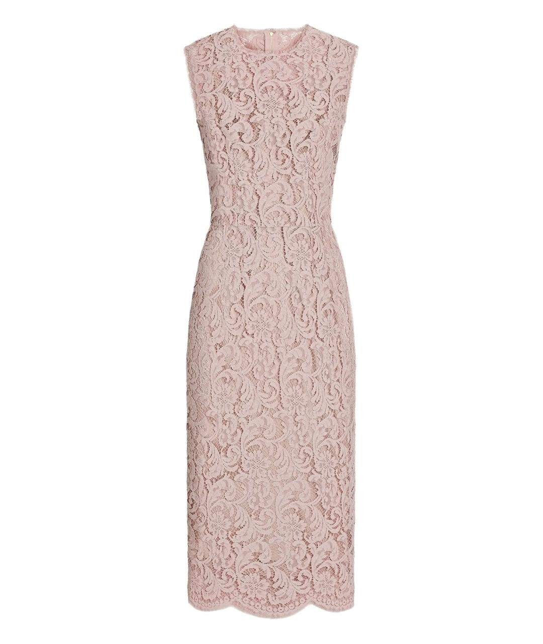 DOLCE&GABBANA Розовое хлопковое повседневное платье, фото 1