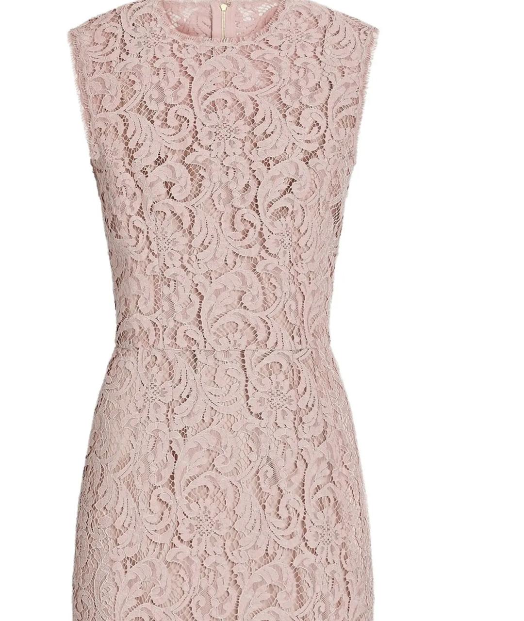 DOLCE&GABBANA Розовое хлопковое повседневное платье, фото 2