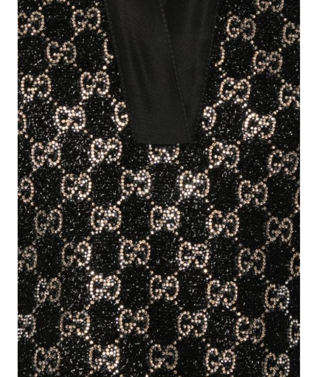 GUCCI Черная вискозная майка, фото 2