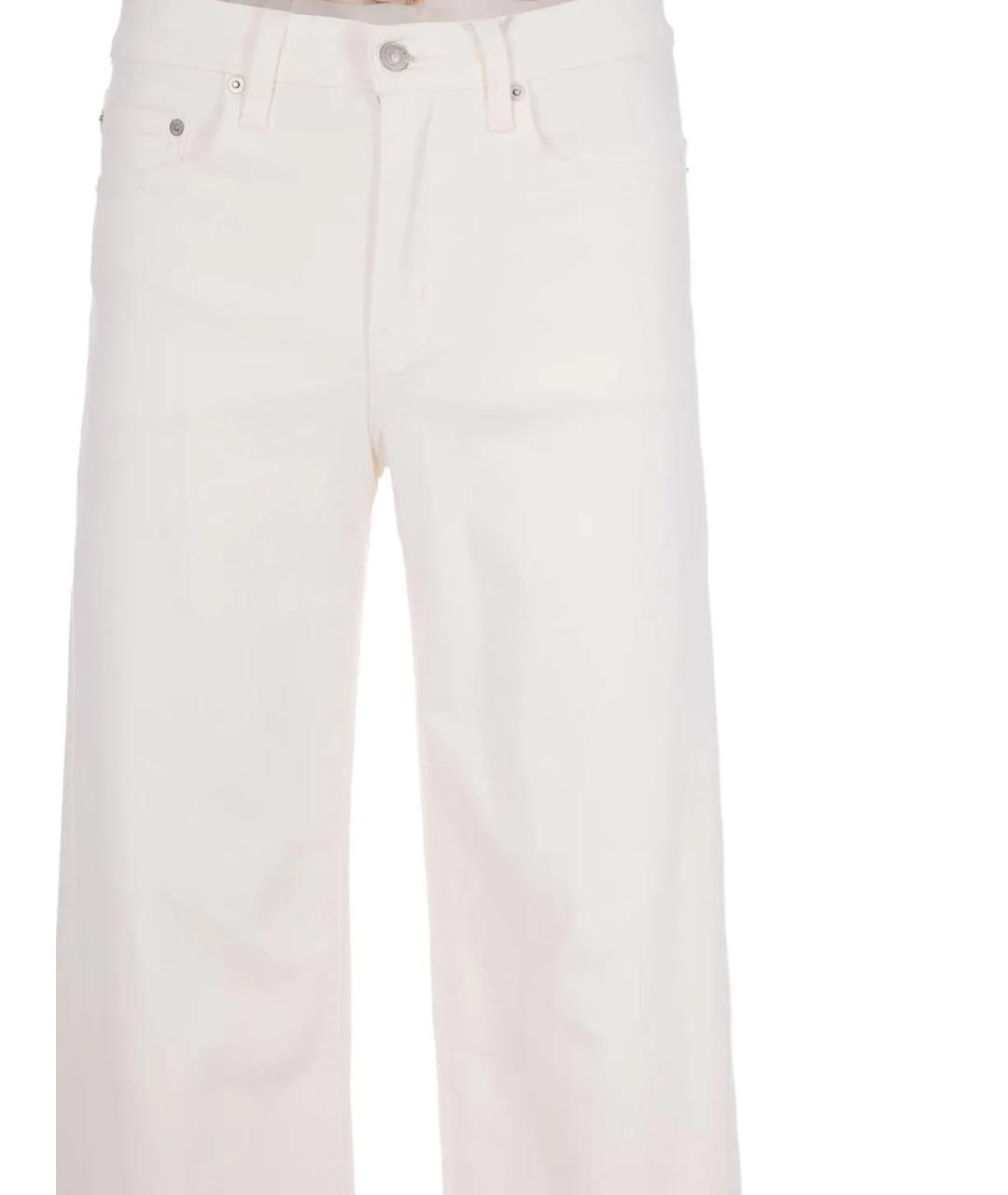 LEVI'S Белые хлопковые прямые джинсы, фото 2