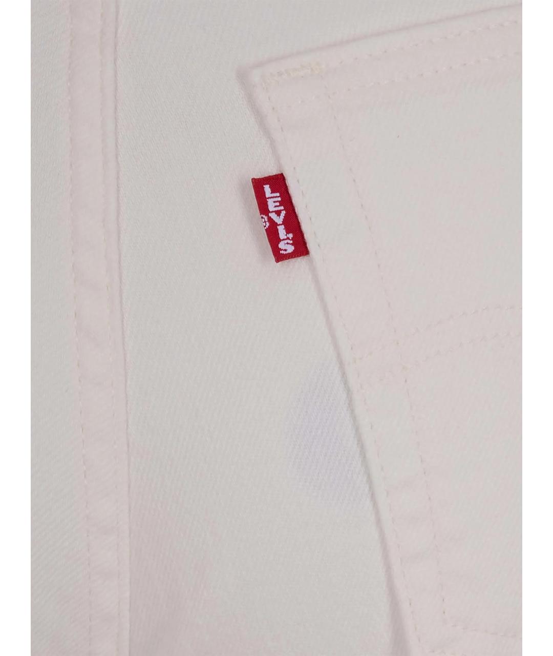 LEVI'S Белые хлопковые прямые джинсы, фото 4